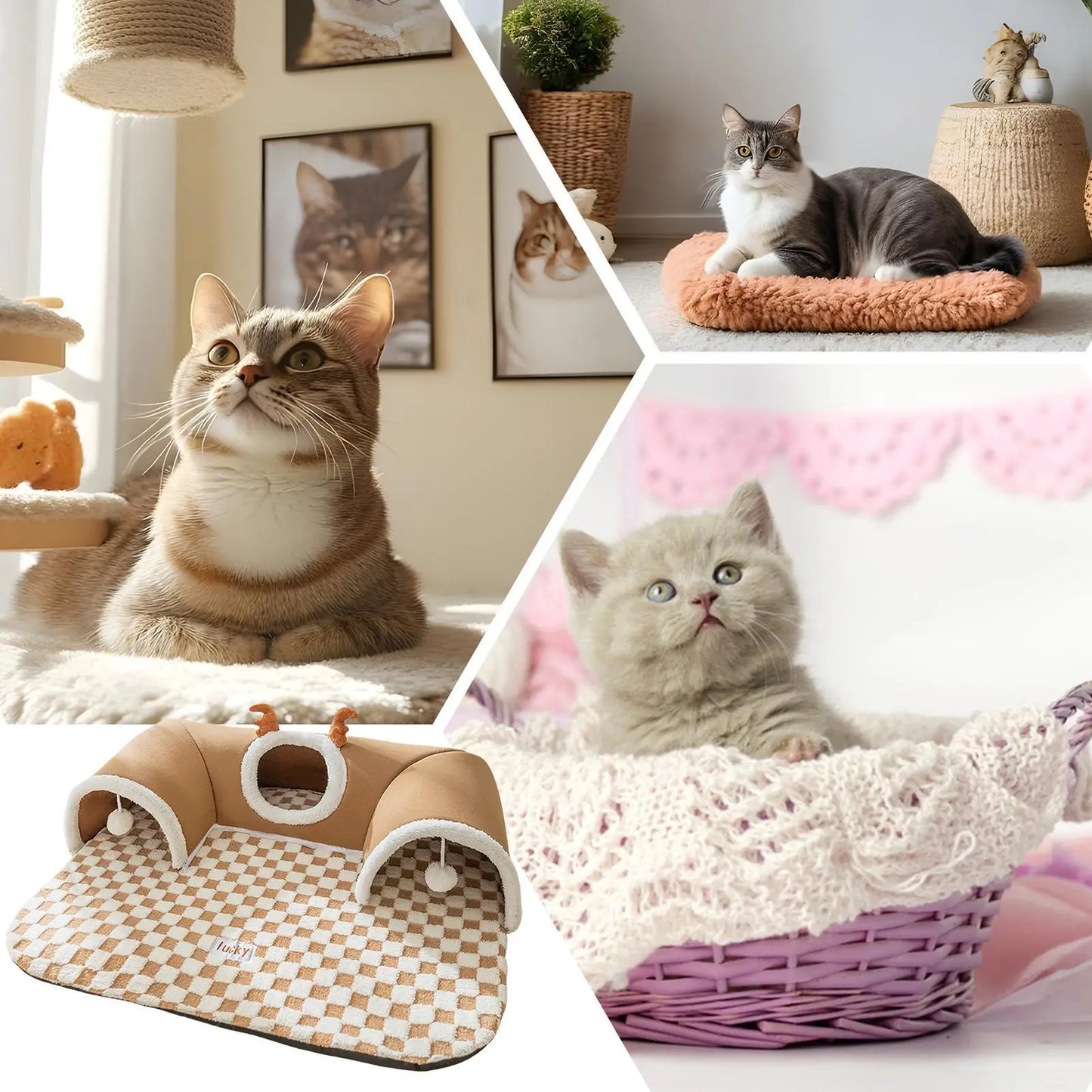 Cat Bed and Play Tunnel