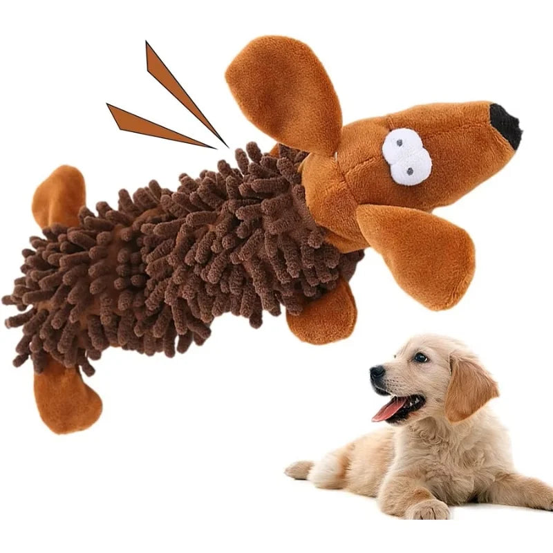 Plush Squeaky Puppy Chew Toy
