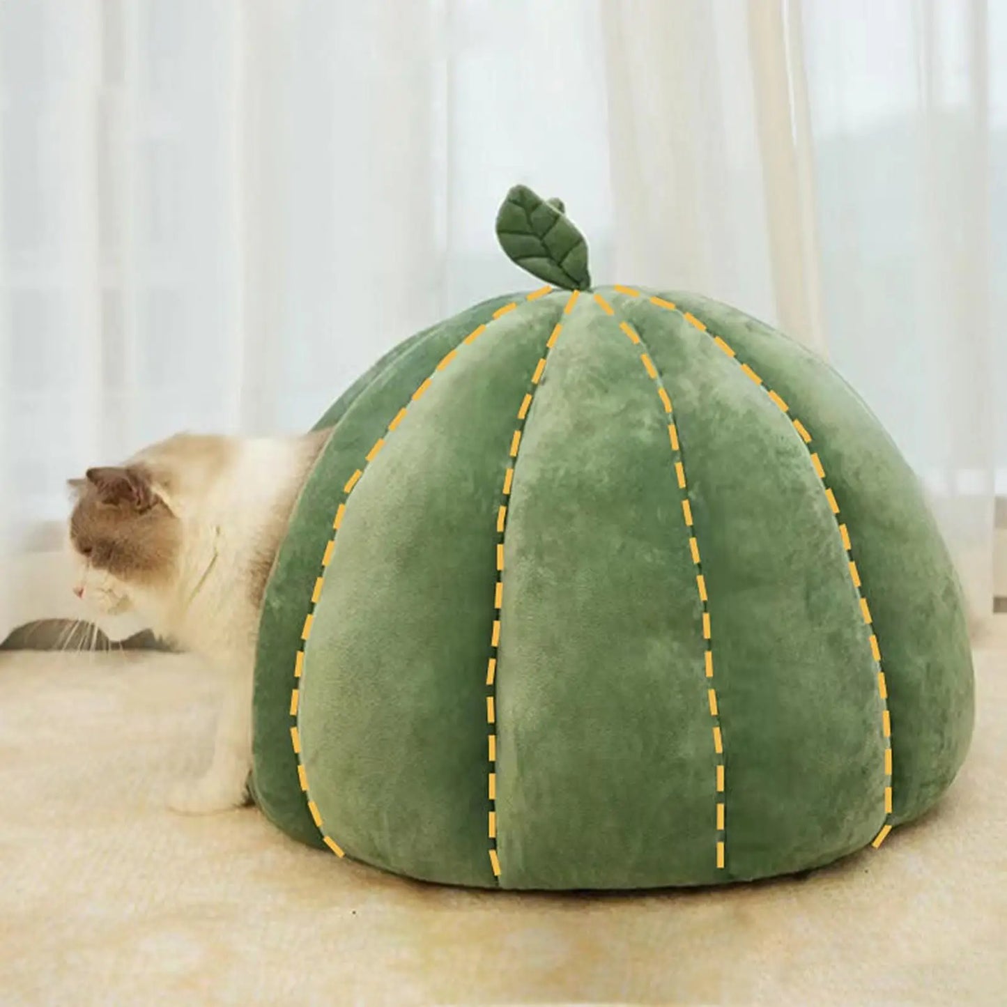 Pumpkin Cat House Bed