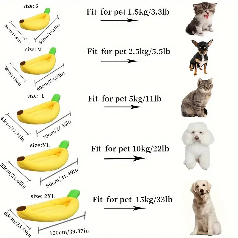 Dogs Banana Bed