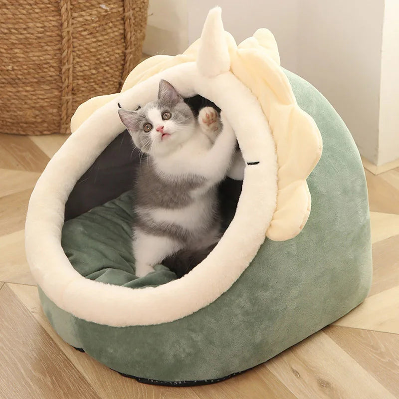 Cat Bed with Cover and Toy