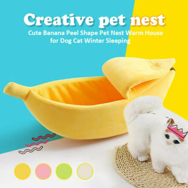 Banana Cat Bed With Cover