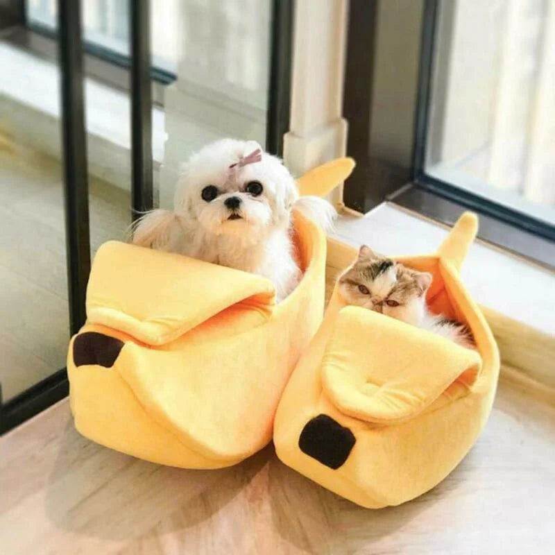 Banana Cat Bed With Cover