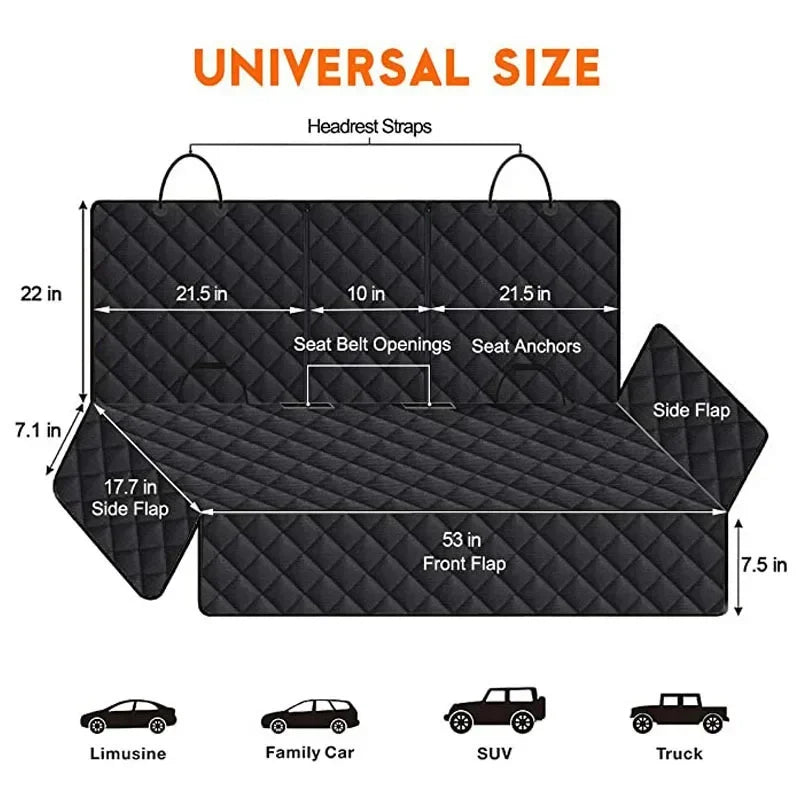 Full Row Car Dog Seat Cover