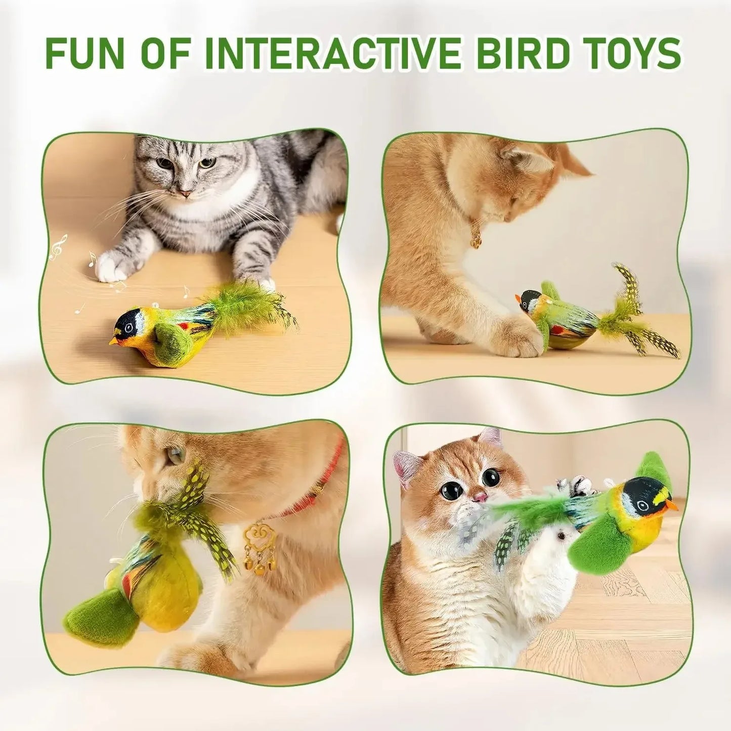 Toy Bird With Sound For Cats