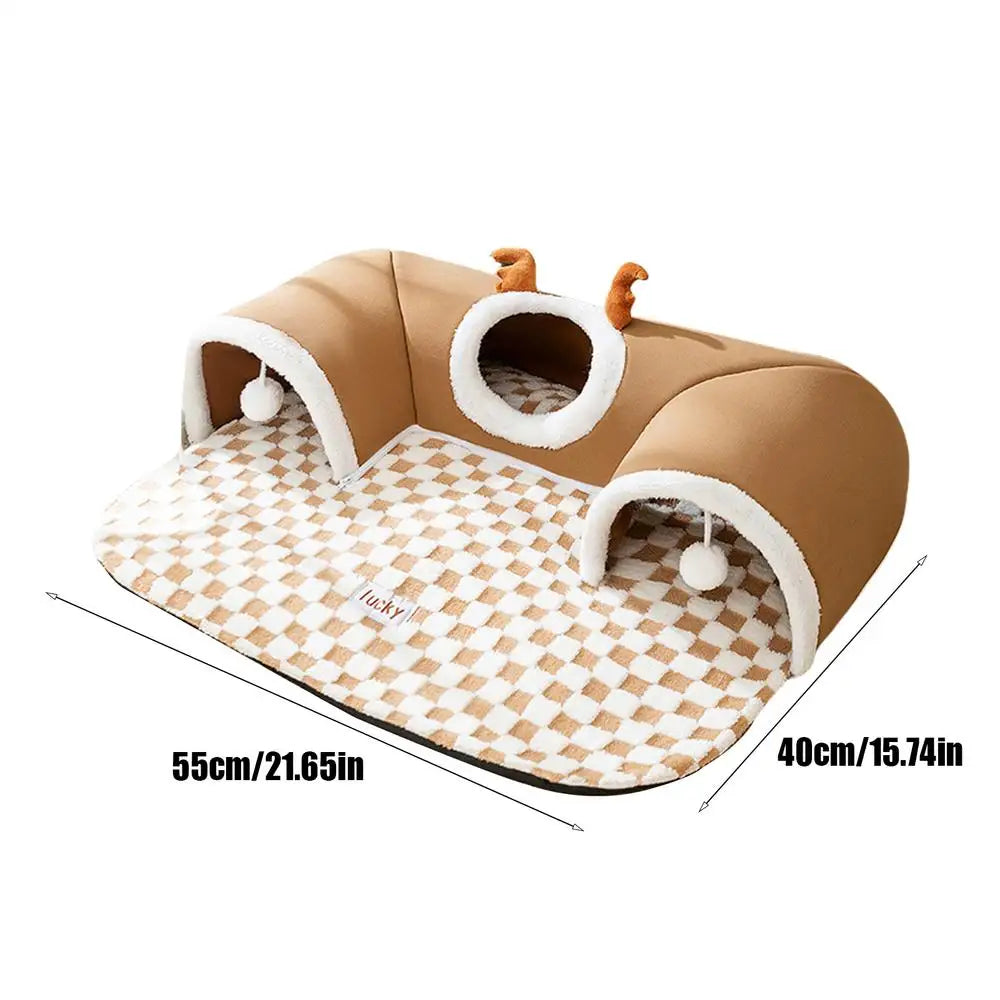 Cat Bed and Play Tunnel