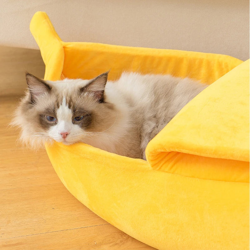 Banana Cat Bed With Cover